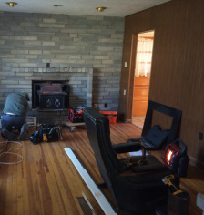 Fireplace & back wall before